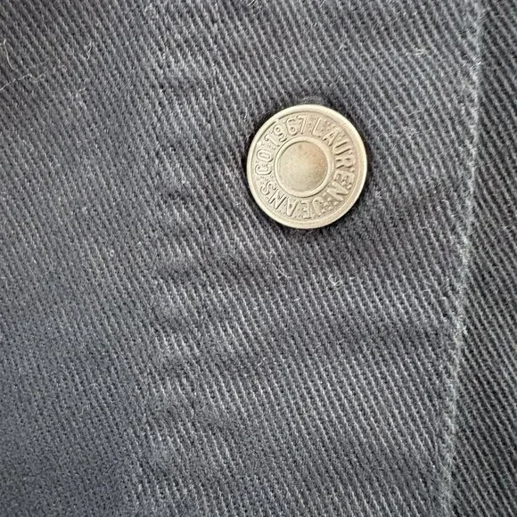 RALPH LAUREN JEANS CO VTG BLACK‎ DENIM BUTTON UP MIDI SKIRT SZ 12 Classic, Retro - Picture 4 of 12